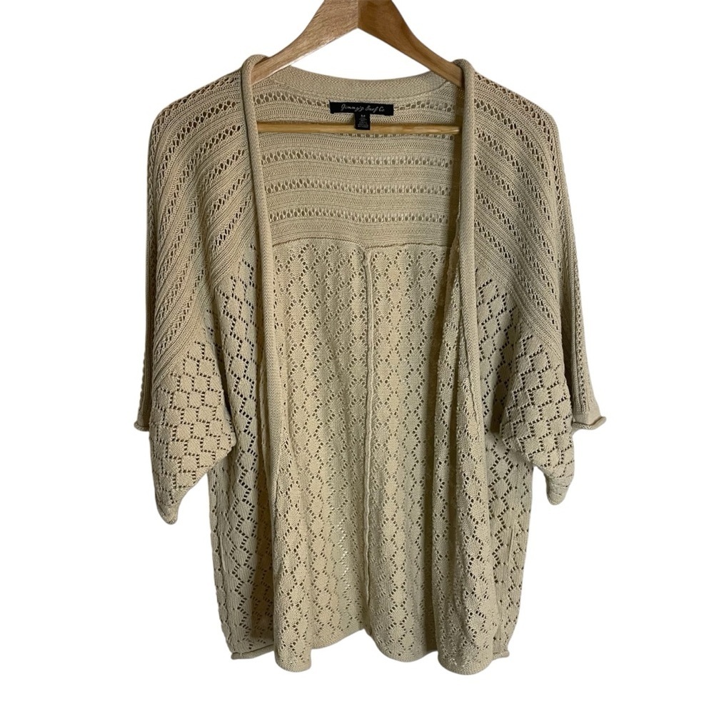Jimmy's Surf Co. Cream Knit ladies cardigan cotton blend capsule old money Med